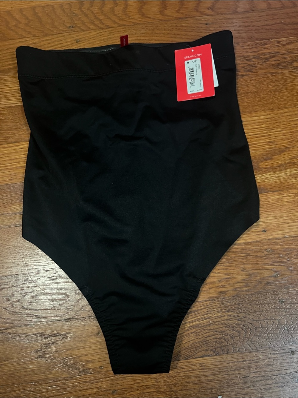 SPANX High-Waist Black Tummy Control Thong Shapewear
